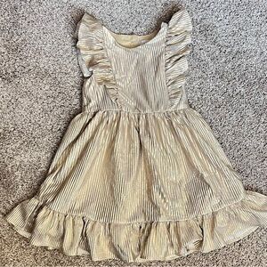 2T Gold Shimmer Tahari Holiday Dress